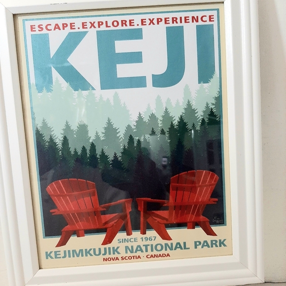 Other - National Park Poster with Red and Green Design